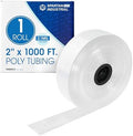 2" Wide LDPE Flat Poly Tubing Mini Roll, 2" W x 1000' L, 2 Mil by SpartanIndustrial