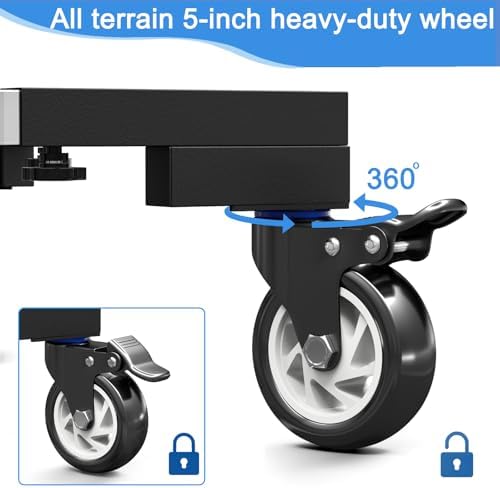 Heavy Duty All Steel Smoker Stand with 5 Inch Casters Wheels, for Vertical Electric Smoker&Digital Electric Smoker Universal Mobile Base - Image 3