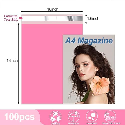 JinRuiKJ Thank You Poly Mailers 10x13 Inch, 100 PCS, Pink - Image 2