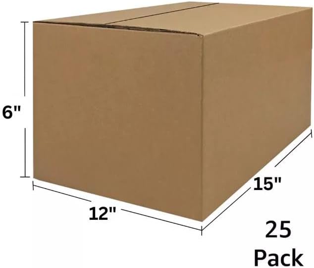 Corrugated Cardboard Boxes, 15 x 12 x 6 inch, 25 Pack - Image 6