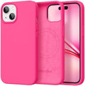 GolbinBox Magnetic for iPhone 15 Case, Silicone Cover, Hot Pink by GolbinBox