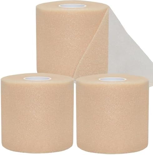 ADMITRY Pre Wrap Tape Athletic,3 Rolls X 22 Yards Beige Prewrap by Weprotectsyouwhileyouplaysports