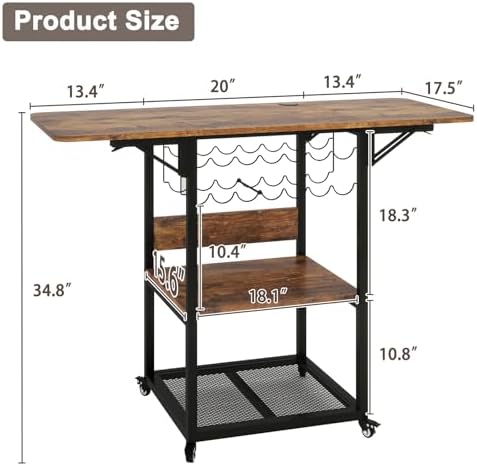 PUNCIA 3-Tier Movable Heat Press Stand with Vinyl Holder Folding Shelf - Image 2