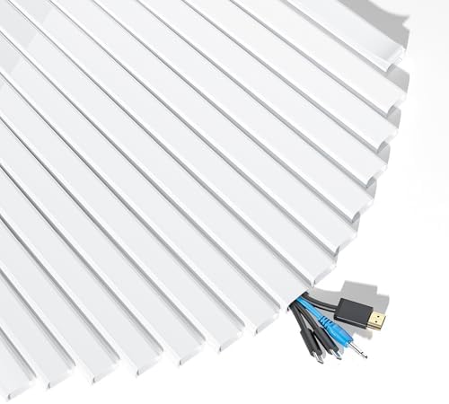 Yecaye 235in Wall Cord Hider for 2-3 Cords, W1.18in H0.63in, White - Image 7