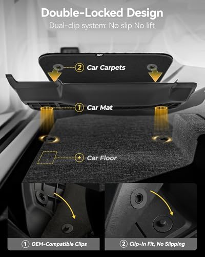 3W Floor Mats & Carpet Toyota Tundra 2014-2021 CrewMax Cab, TPE All Weather - Image 3