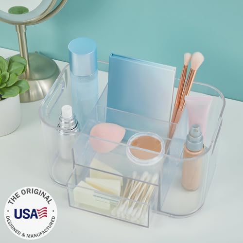 STORi Bliss Clear Makeup Organizer for Countertop, Divided Bathroom Organizer & Storage Drawer, Makeup Brush Holder, Cosmetic & Nail Polish Organizer, Made in USA - Image 2