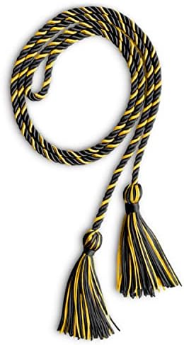 Endea Graduation Single Honor Cord Two-Color (Black/Gold) - Image 5