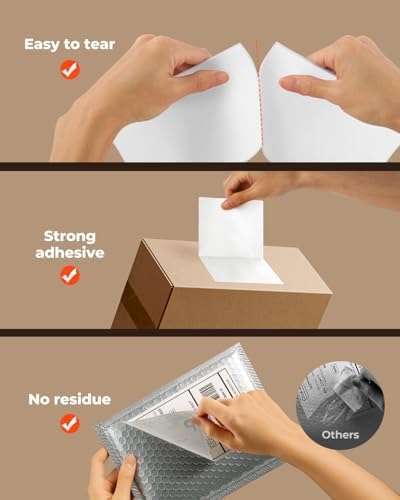 MUNBYN 4"x6" Direct Thermal Shipping Labels, Commercial Grade Permanent Adhesive Fanfold Mailing Postage Label Paper for Thermal Printers and Packages, 220 Sheets per Stack (Pack of 2) - Image 5