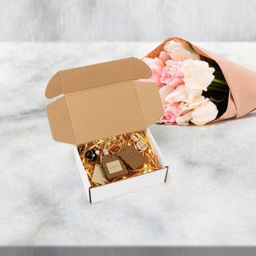 RLAVBL 30 Pack 6x4x2 Shipping Boxes, White Corrugated Cardboard Mailer Box - Image 4
