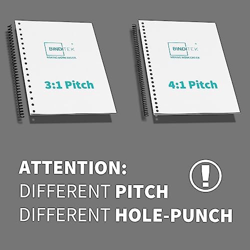 Binditek Plastic Spiral Binding Coils, Multi Size 3:1 Pitch, Black 60 Pack - Image 4
