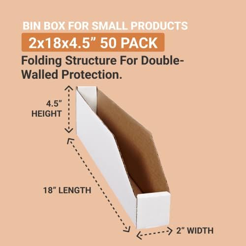 BOX USA Shipping Boxes Medium 2"L x 18"W x 4.5"H, 50-Pack, Corrugated Cardboard Box for Packing, Shipping and Storage - Image 2