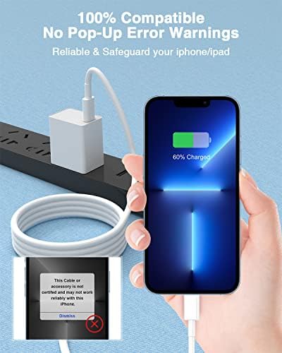USB C to Lightning Cable (4pack 10 ft), Apple MFi Certified iPhone Fast Charger 3m, Power Delivery Original Type C Charging Cord for Apple iPhone 13/12/11 Pro/11/XS MAX/XR/8/7/6s Plus,iPad (White) - Image 3