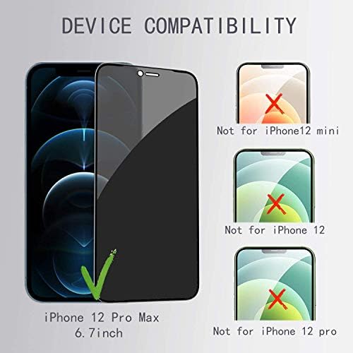 PEHAEL for iPhone 12 Pro Max Privacy Screen Protector+Camera Lens Protector - Image 4