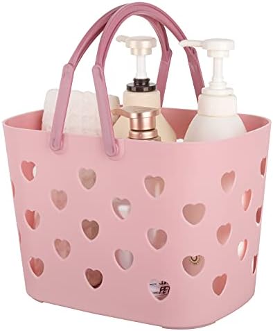 Portable Shower Caddy with Handle Plastic Shower Basket Organizer, Pink by Anyoifax