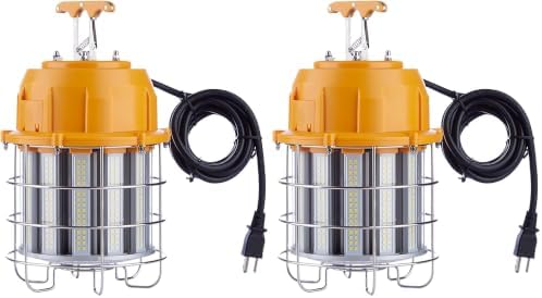 LED Temporary Work Light 100W 12000LM 5000K LED Construction Lights (Pack of 2) by JC-LGL