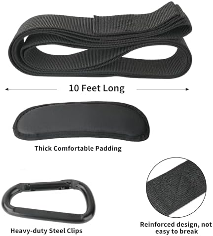 10.2 ft Heavy-Duty Leaf Tarp Pulling Strap with Padded Shoulder Support - Image 2
