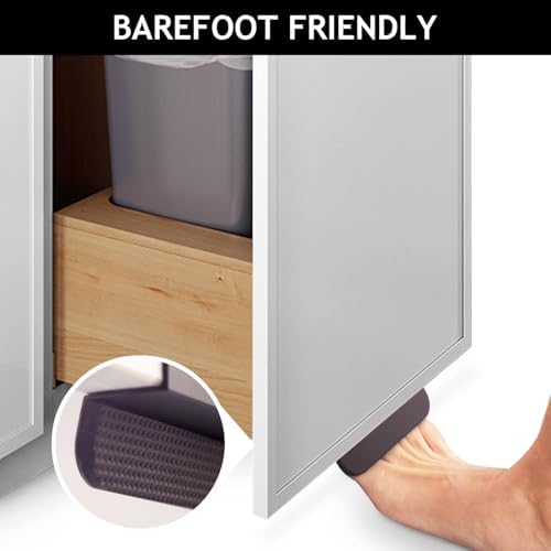 RVPEKUPE 4-Pack Under Cabinet Foot Pull for Trash Drawer, Matte Black 4" - Image 3
