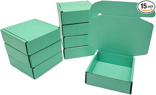 15 Pcs 4.7 x 4.7 x 1.6 Inches Mini Size Corrugated Cardboard Gift Boxes by Unknown