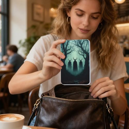 Large Metal Tins Box-7.1” x4.7”x2“ Rectangular Empty Storage Box With Lid Decorative Organizer Storage Tin Case For Office/Cookie/Candy/Jewelry/Photo/Letter-Skull Forest - Image 7