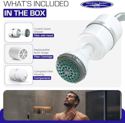 Crystal Quest Shower Filter with Head, Removes Chlorine, Chloramines & VOCs - Image 2