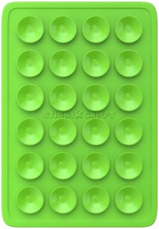 StickyGrippy Suction Phone Case Mount, Sillicon Adhesive Phone Accessory for iPhone and Android, Hands-Free Strong Grip Mirror Shower Phone Holder, Tiktok Videos and Selfies (Green) - Image 2