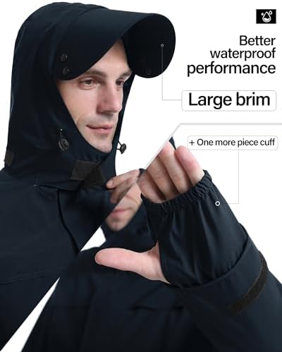 iCreek Rain Suit Waterproof Breathable Lightweight 2-Piece Rain Gear Unisex - Image 4