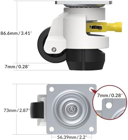 HOLKIE Leveling Casters with Ratchet Handle Design丨Total Capacity 2200 lbs - Image 2