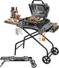 Hisencn 42.5" x 13.3" Outdoor Foldable Grill Stand for Ninja Woodfire Grill by Hisencn