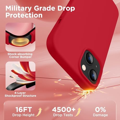 GolbinBox Magnetic for iPhone 15 Case, Silicone Cover, Red - Image 5