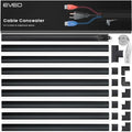 Cord Covers for Wires on Wall - 150in Cable Management Cable Hider - Cord Hiders for TV On Wall - Paintable Cable Concealer - Wire Covers for Cords - 10X (L16 x W0.95 x H0.5) - Medium | Black by EVEO