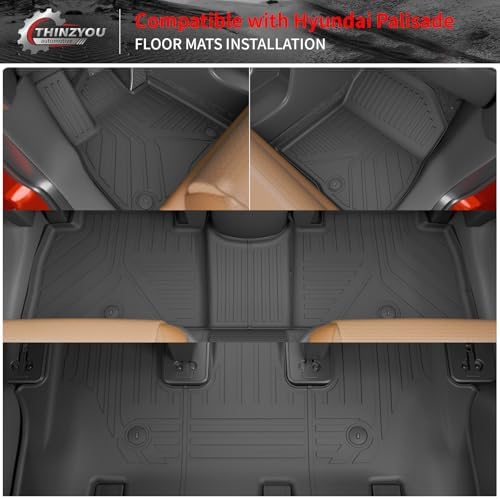 Floor Mats for 2026 Hyundai Palisade Gas 7 Seats Captain Chairs - Image 2