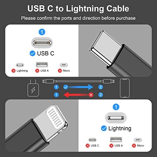 2Pack for iPhone14/13/12 Fast Charger Cable Black 6ft[Apple MFi Certified] - Image 2