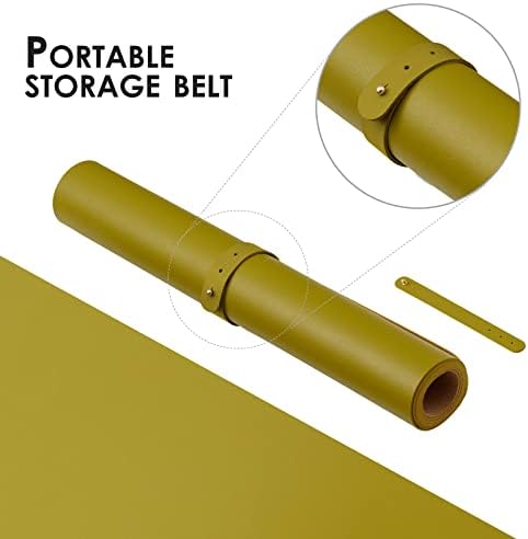 Large Cork Desk Mat - 47.2"x 17" Desk Pad for Office and Home - Ideal for Large Mouse Pad and Desk Mats on Top of Desks(Olive Green) - Image 4