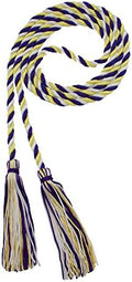 Tassel Depot Graduation Honor Cord - Purple/Maize/White - Every School Color Available - Made In Usa by TasselDepot