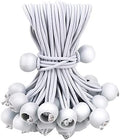 50PCS White Ball Bungee Cords, 12 Inch Heavy Duty Outdoor Bungee Cord with Balls, Tarp Tie Down Bungee Balls for Shelter, Camping, Cargo,Tent Poles UV Resistant（Ball Size 1 inch） by Unknown