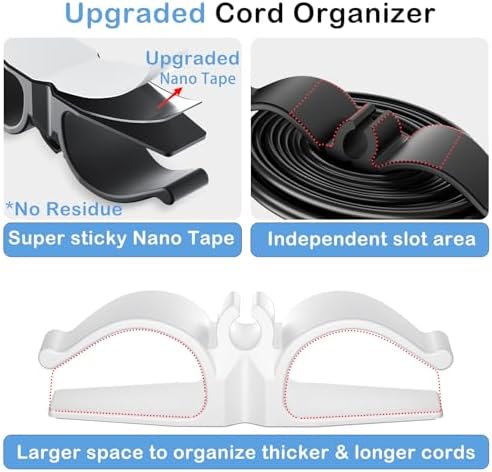 Lancord Cord Organizer for Appliance, 8 Pack Appliance Cord Organizer Black - Image 2
