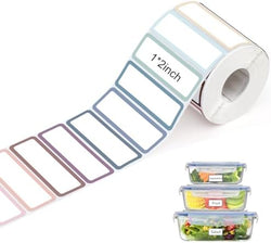 1000 Removable Freezer Labels, 1 x 2 Inch, Waterproof, 10 Colors by WSICSE