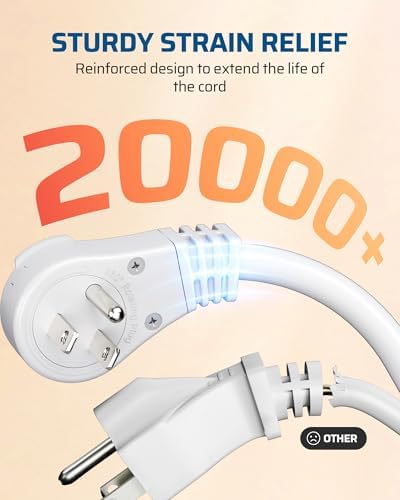 DEWENWILS 6FT 360° Rotating Flat Plug Extension Cord, 16/3 Gauge, 2 Pack - Image 5