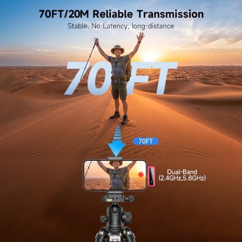Wireless Lavalier Mic for iPhone, Android, PC, Live Stream, Vlog (rose） - Image 4