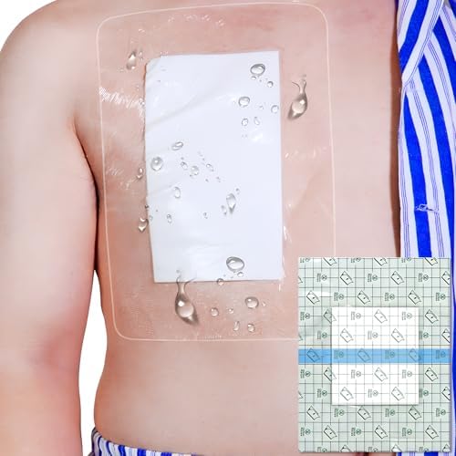 Waterproof Shower Protector Large Cover Shields for PICC Central Line Peritoneal Dialysis Chest Port Feeding Tube PD Catheter Accessories Bandages with Non-Stick Center Pad 10"x12"(Pack of 14) by Unknown