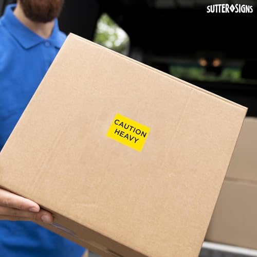 300pcs Caution Heavy Stickers, 2" x 3" Shipping Label Safety Stickers - Image 6