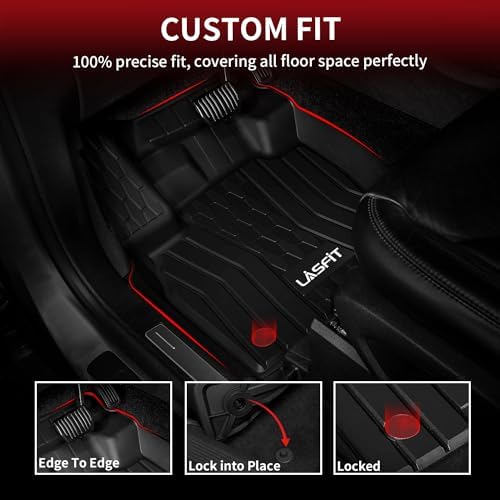 LASFIT Floor Mats for Lincoln Nautilus 2019-2023 Black - Image 2