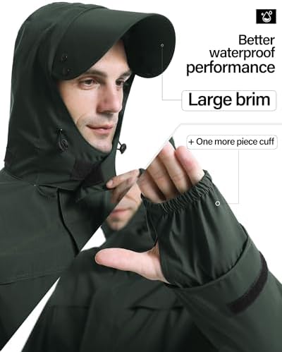 iCreek Rain Suit Waterproof Breathable Lightweight 2-Piece Rain Gear Unisex - Image 4