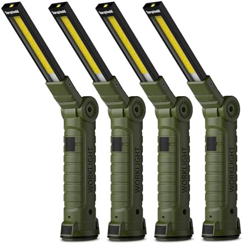 Coquimbo Rechargeable LED Work Light, Tools Gifts for Men, 4 Pack Green by Coquimbo