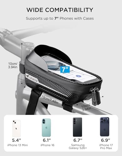 whale fall Bike Frame Bag Waterproof, 3D EVA Hard Shell, Bike Phone Holder - Image 6