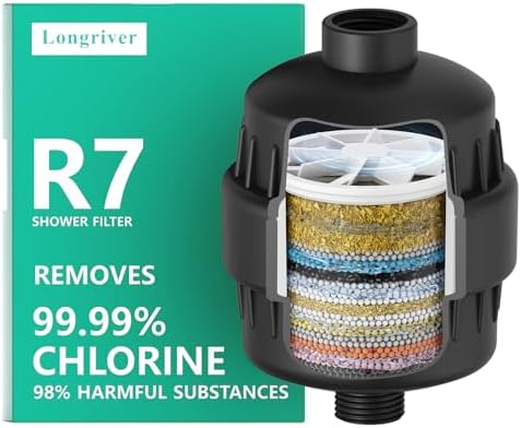 Longriver R7 Shower Filter High Put Shower Water Filter for Hard Water by DesignedforaSpa-LikeShower