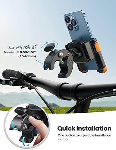 Lamicall Motorcycle Bike Phone Mount, 1s Lock Bike Phone Holder - Image 6