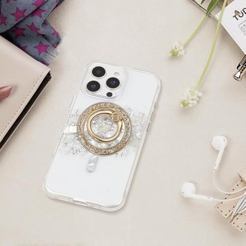 Magnetic Phone Ring for MagSafe Grip [Super Magnet] Gold Twinkle Design Ring Holder Stand, magsafe pop Socket (Gold) - Image 7