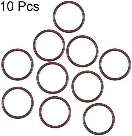 uxcell Fluorine Rubber O-Rings 25mm OD 21mm ID 2mm Width, Metric FKM Sealing Gasket, Pack of 10 - Image 2