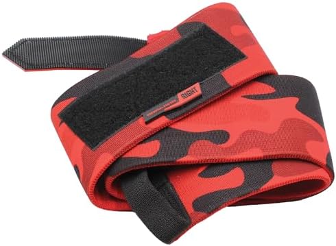 PR Personal Record Elbow Wraps for Weightlifting - Heavy Duty Construction, 25% More Elasticity, Reinforced Stitching, Extra Wide Fastener, Easy to Adjust, (Red Camo) - Image 3